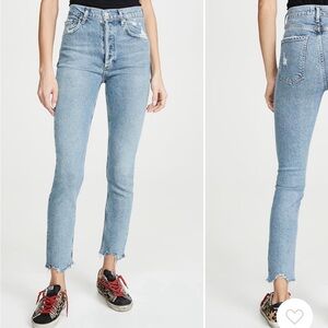 Agolde Nico High Rise Slim Fit Straight Jeans